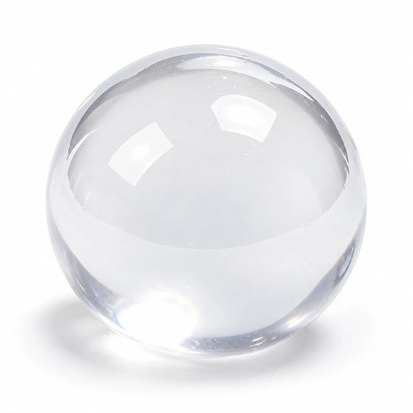Translucent clear Coconut Squishy stress ball, glossy with soft highlights